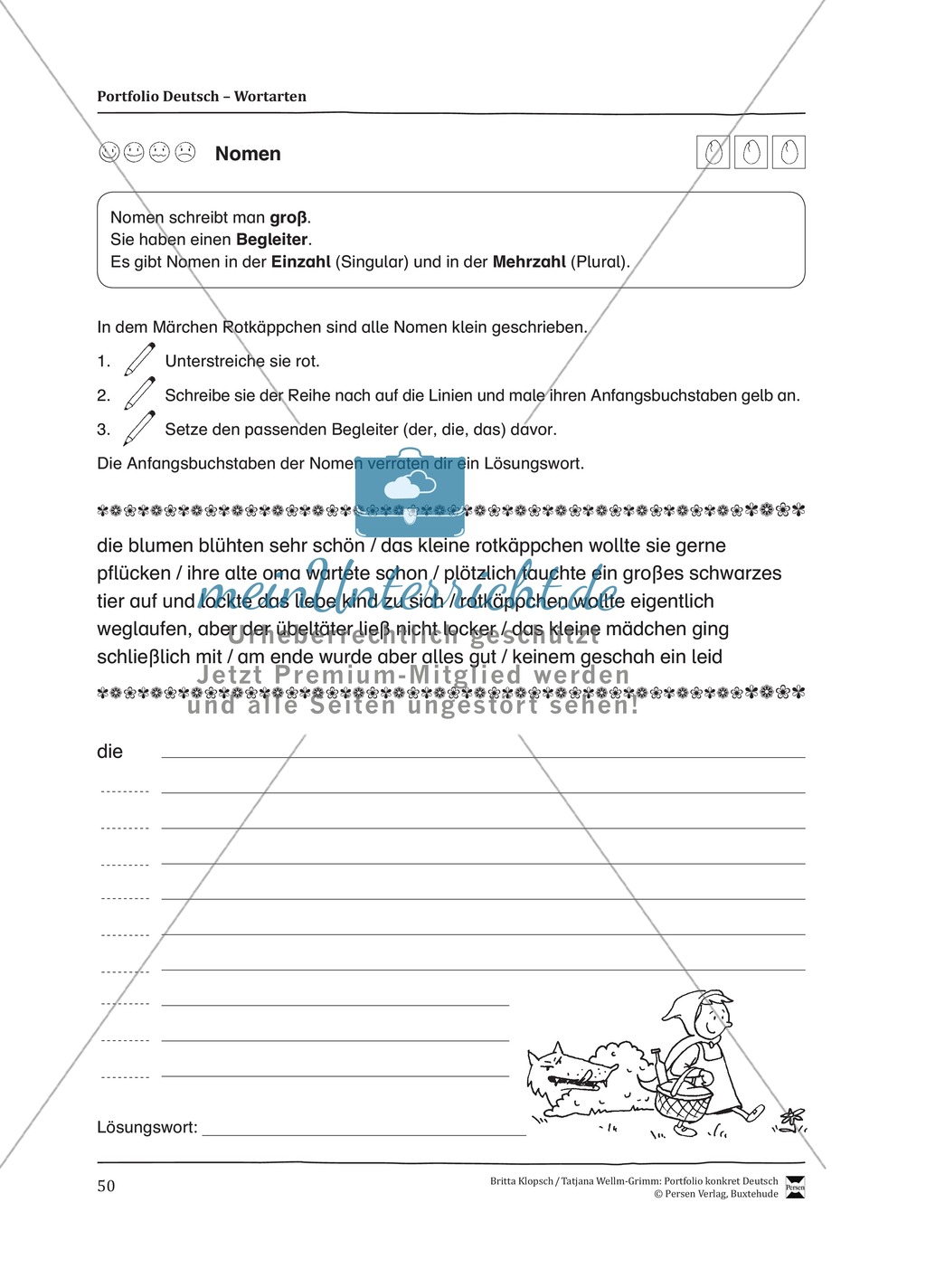 Kopiervorlagen für den Themenbereich Wortarten Preview 8