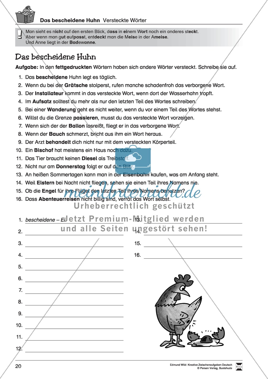 Kreative Aufgaben zum Üben von konzentriertem Lesen Preview 3
