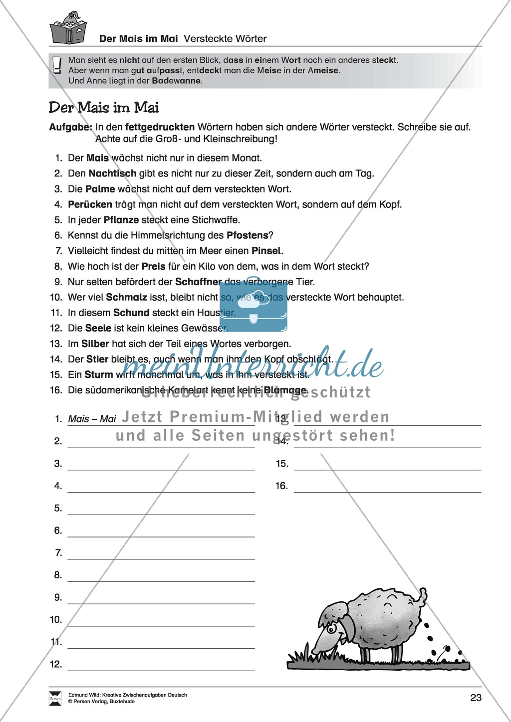 Kreative Aufgaben zum Üben von konzentriertem Lesen Preview 6