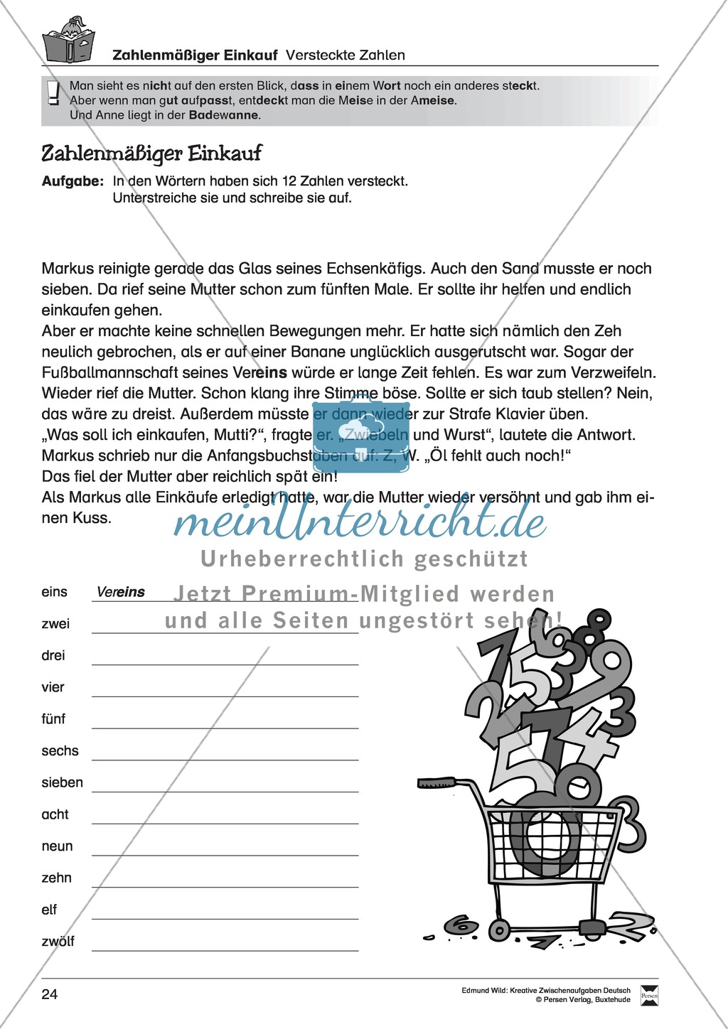 Kreative Aufgaben zum Üben von konzentriertem Lesen Preview 7