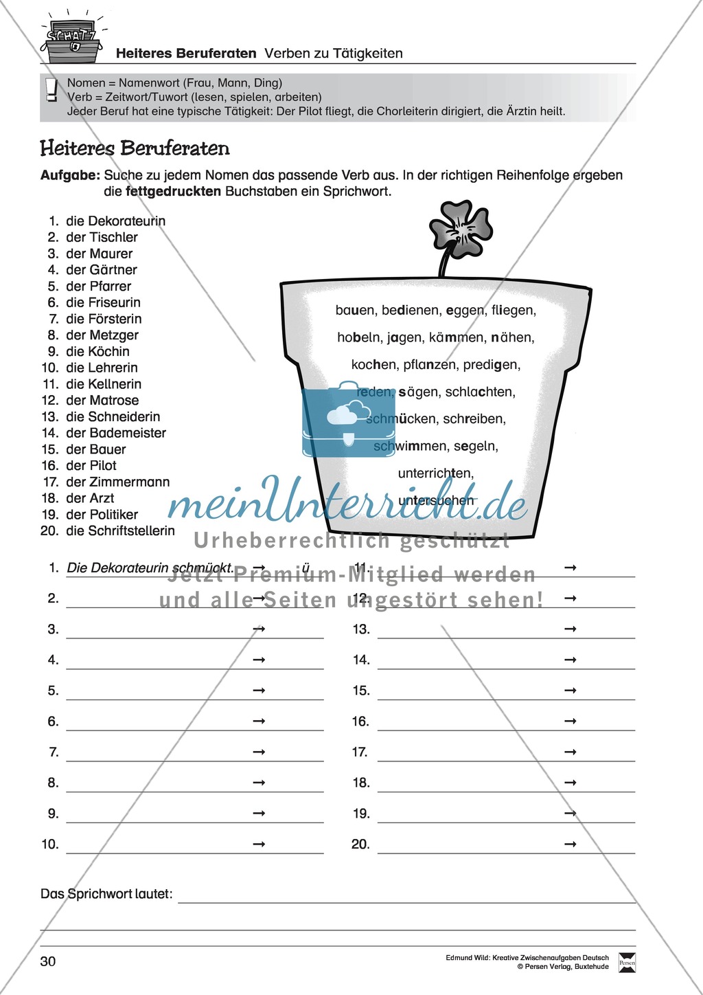 Kreative Aufgaben zum Erweitern des aktiven Wortschatzes Preview 3