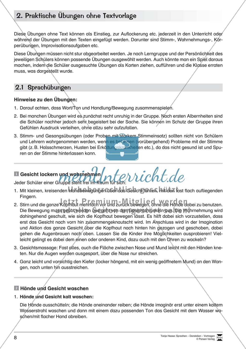 Szenische Übungen ohne Textvorlage: Sprachübungen + Spielübungen + Übungen zur Selbstpräsentation Preview 1