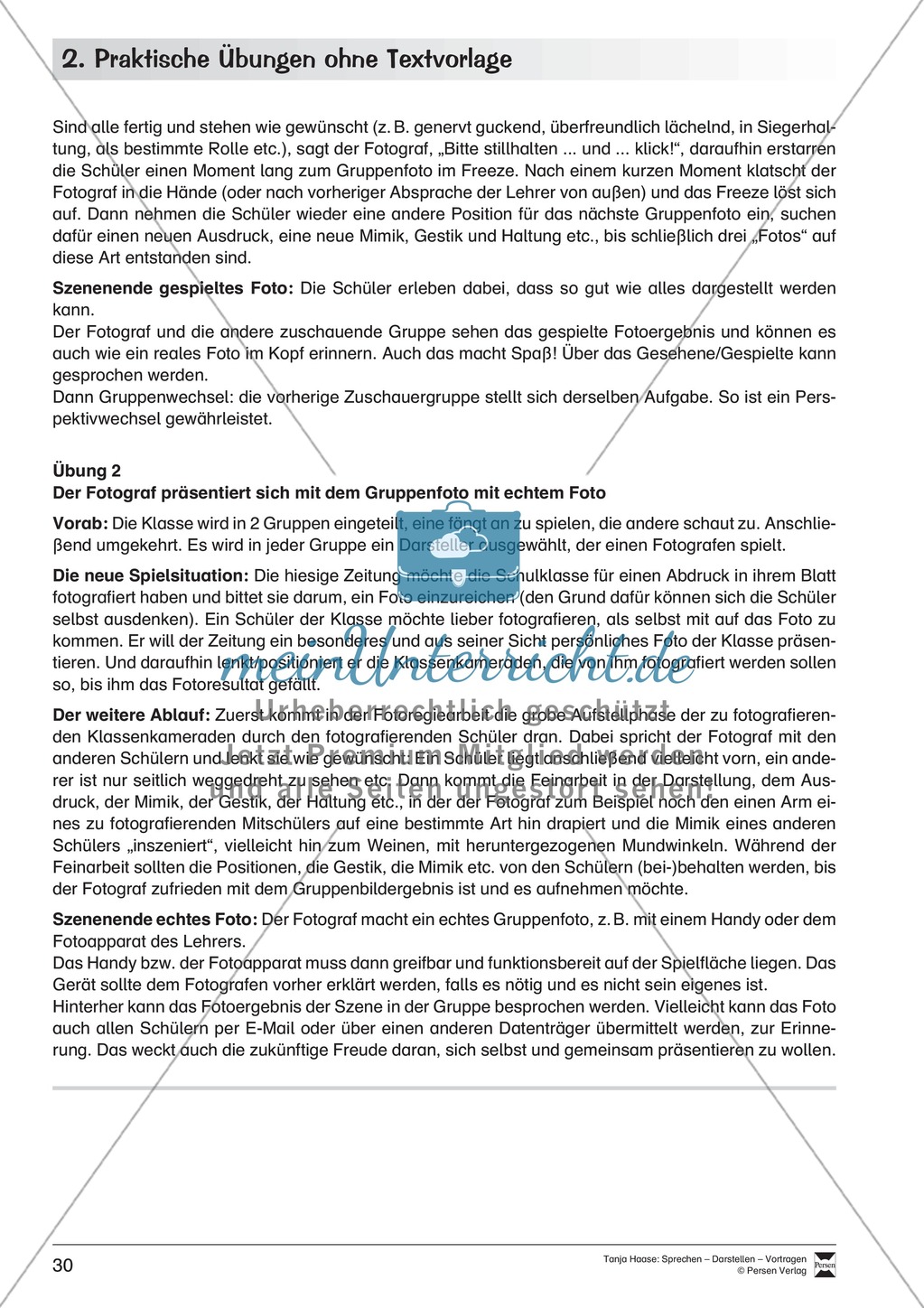 Szenische Übungen ohne Textvorlage: Sprachübungen + Spielübungen + Übungen zur Selbstpräsentation Preview 23