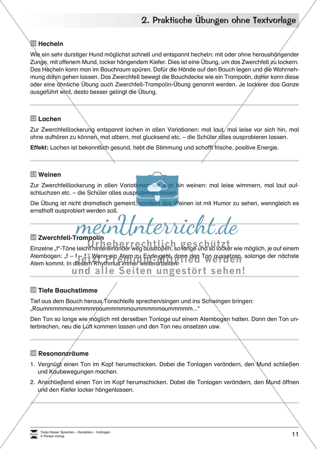 Szenische Übungen ohne Textvorlage: Sprachübungen + Spielübungen + Übungen zur Selbstpräsentation Preview 4