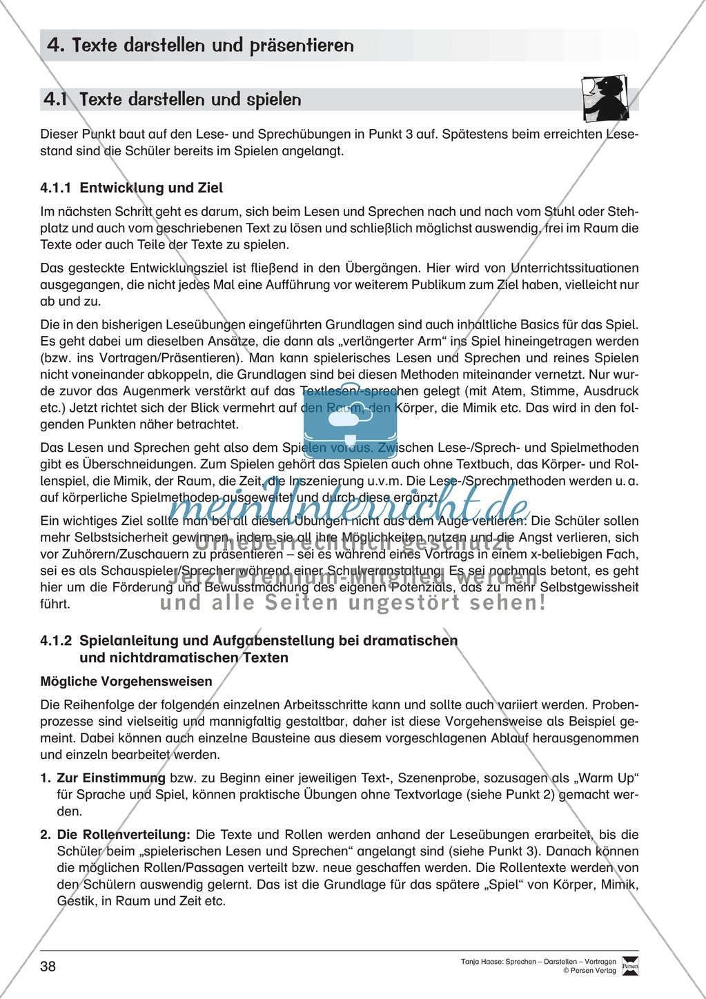 Übungen zum szenischen Darstellen und Präsentieren von Texten Preview 1