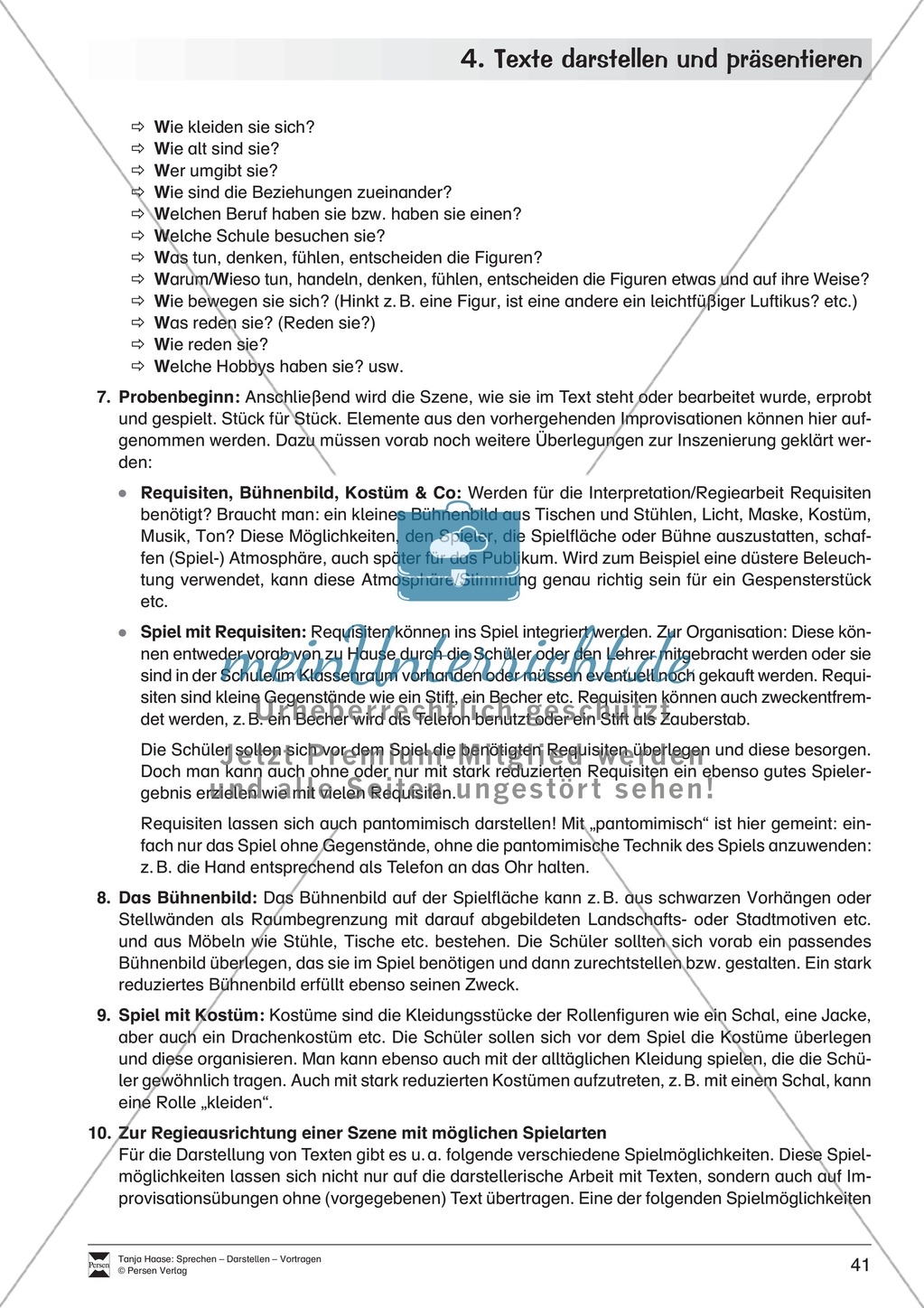 Übungen zum szenischen Darstellen und Präsentieren von Texten Preview 4