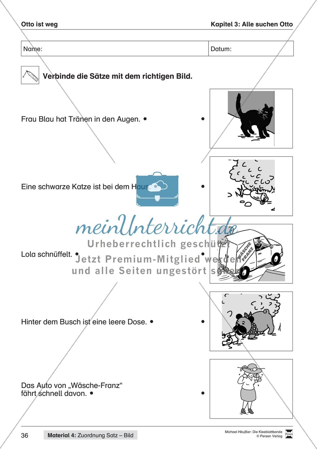Lesekompetenz aufbauen: Übungen und Lesespiel zum Krimi "die Kleeblattbande" Preview 25