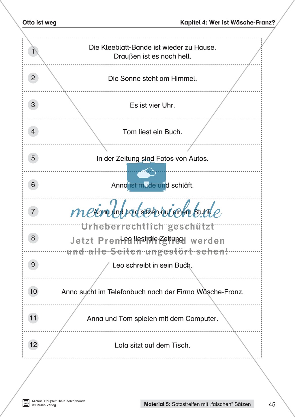 Lesekompetenz aufbauen: Übungen und Lesespiel zum Krimi "die Kleeblattbande" Preview 34
