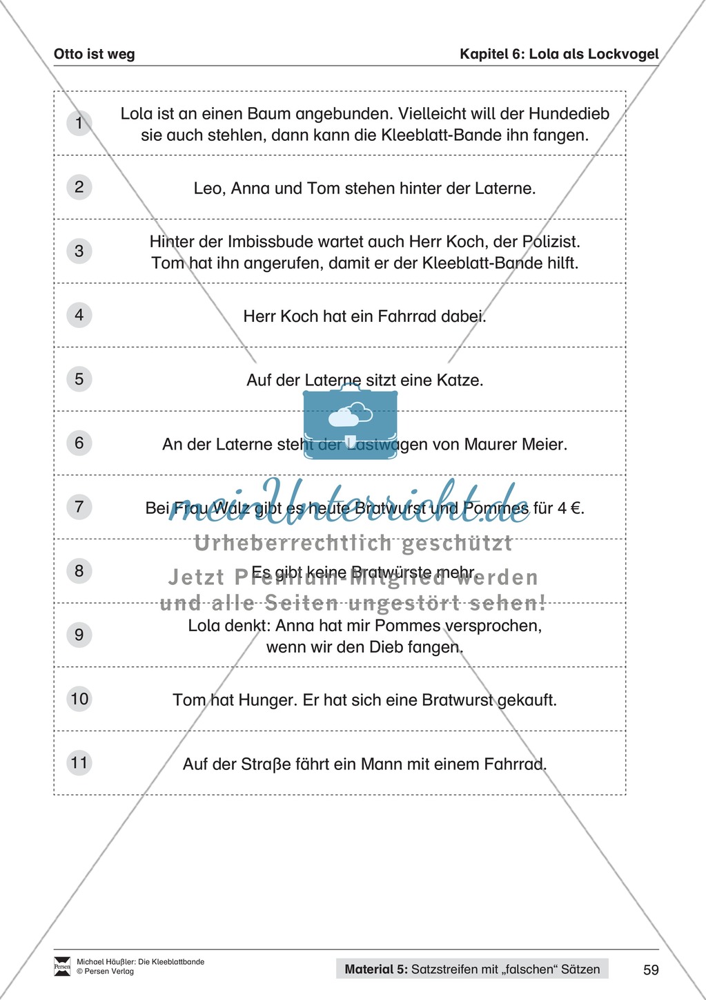 Lesekompetenz aufbauen: Übungen und Lesespiel zum Krimi "die Kleeblattbande" Preview 48