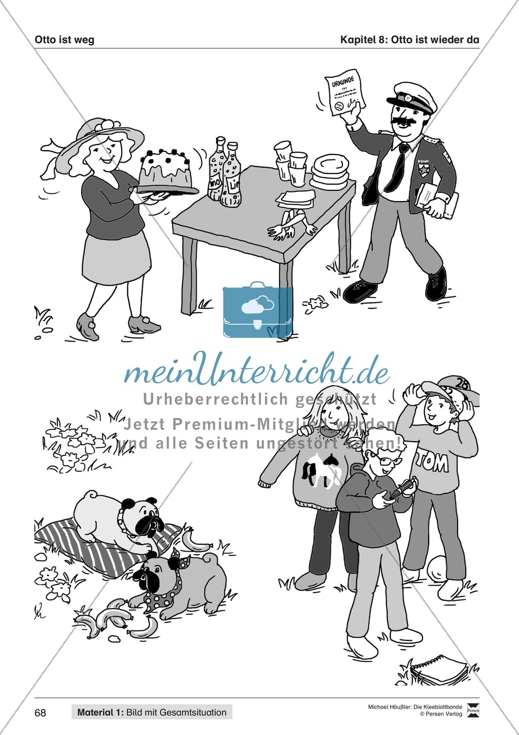 Lesekompetenz aufbauen: Übungen und Lesespiel zum Krimi "die Kleeblattbande" Preview 57