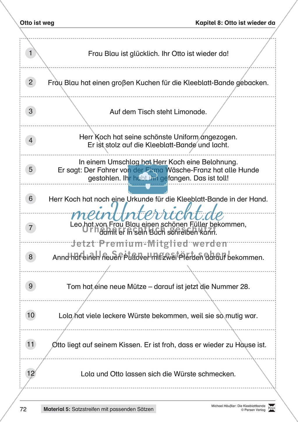 Lesekompetenz aufbauen: Übungen und Lesespiel zum Krimi "die Kleeblattbande" Preview 61
