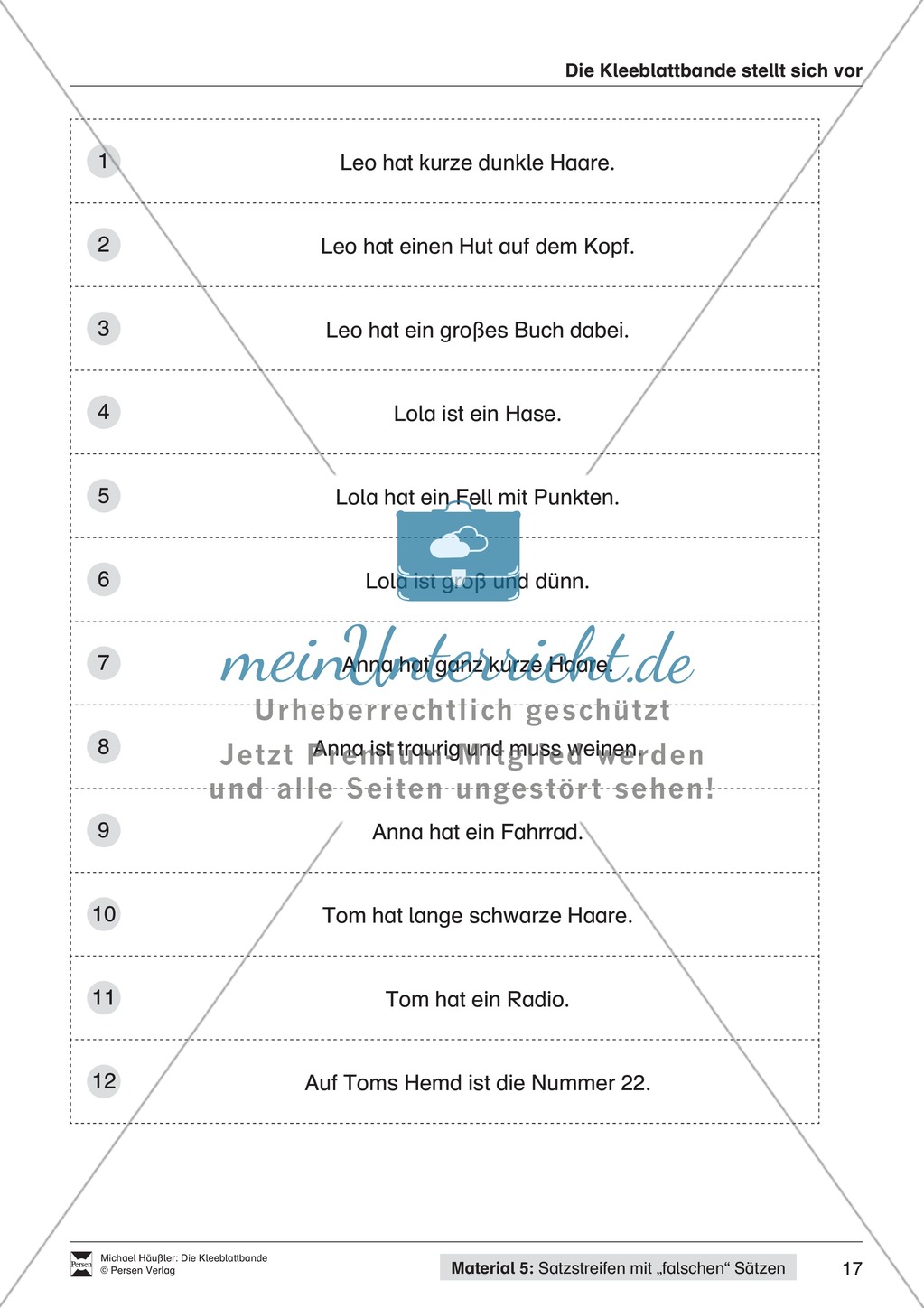 Lesekompetenz aufbauen: Übungen und Lesespiel zum Krimi "die Kleeblattbande" Preview 6