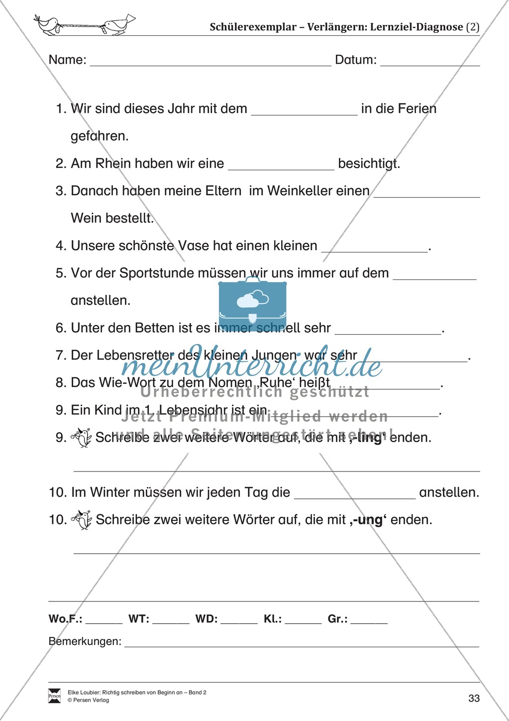 Rechtschreibung kennenlernen zu dürfen