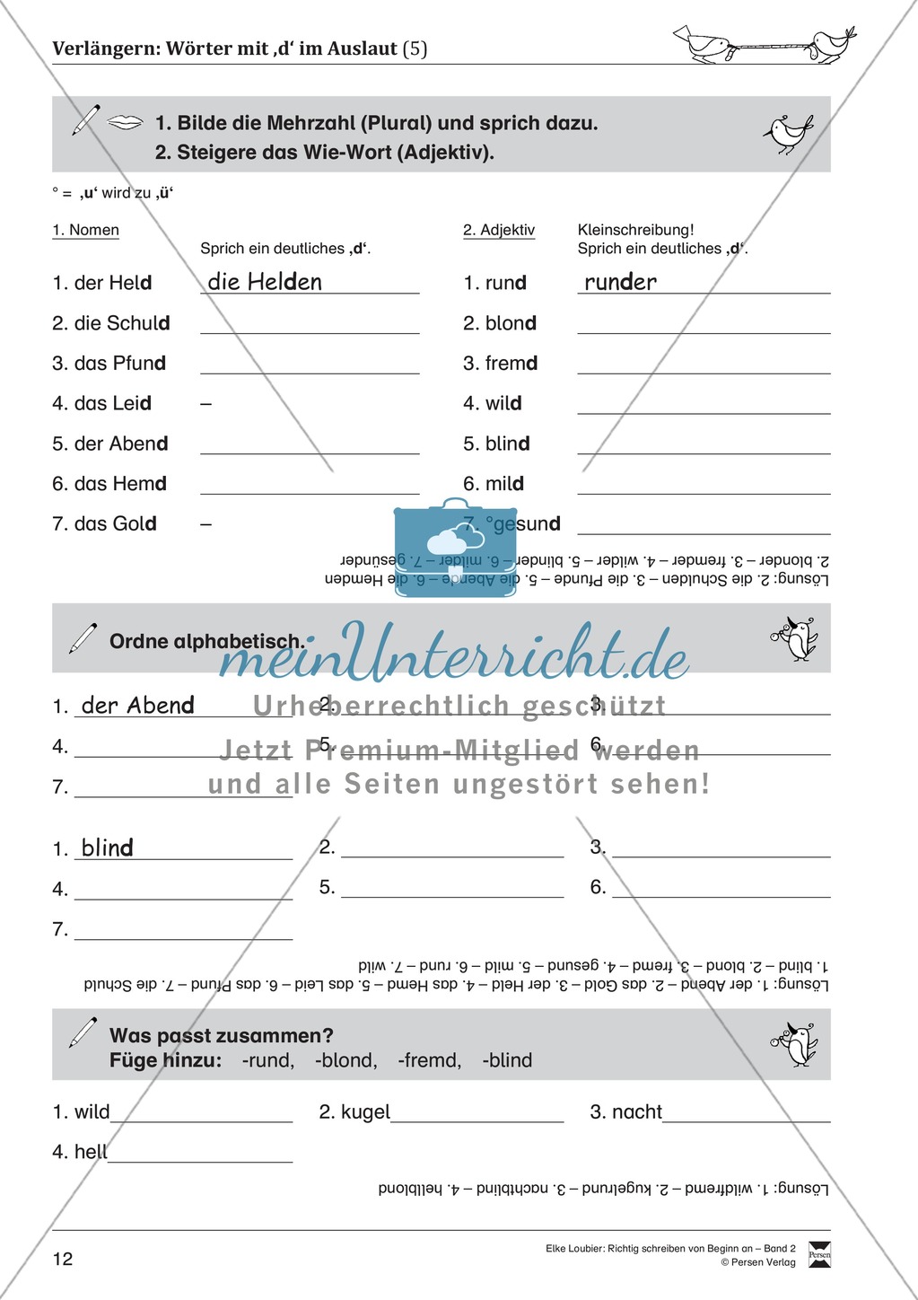 Rechtschreibung üben: Rechtschreibstrategie "Verlängern": Preview 5