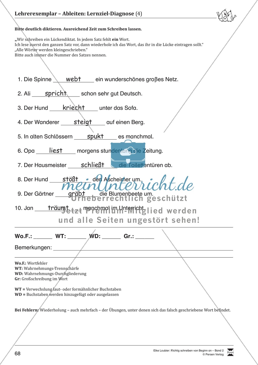 Rechtschreibung üben: Rechtschreibstrategie