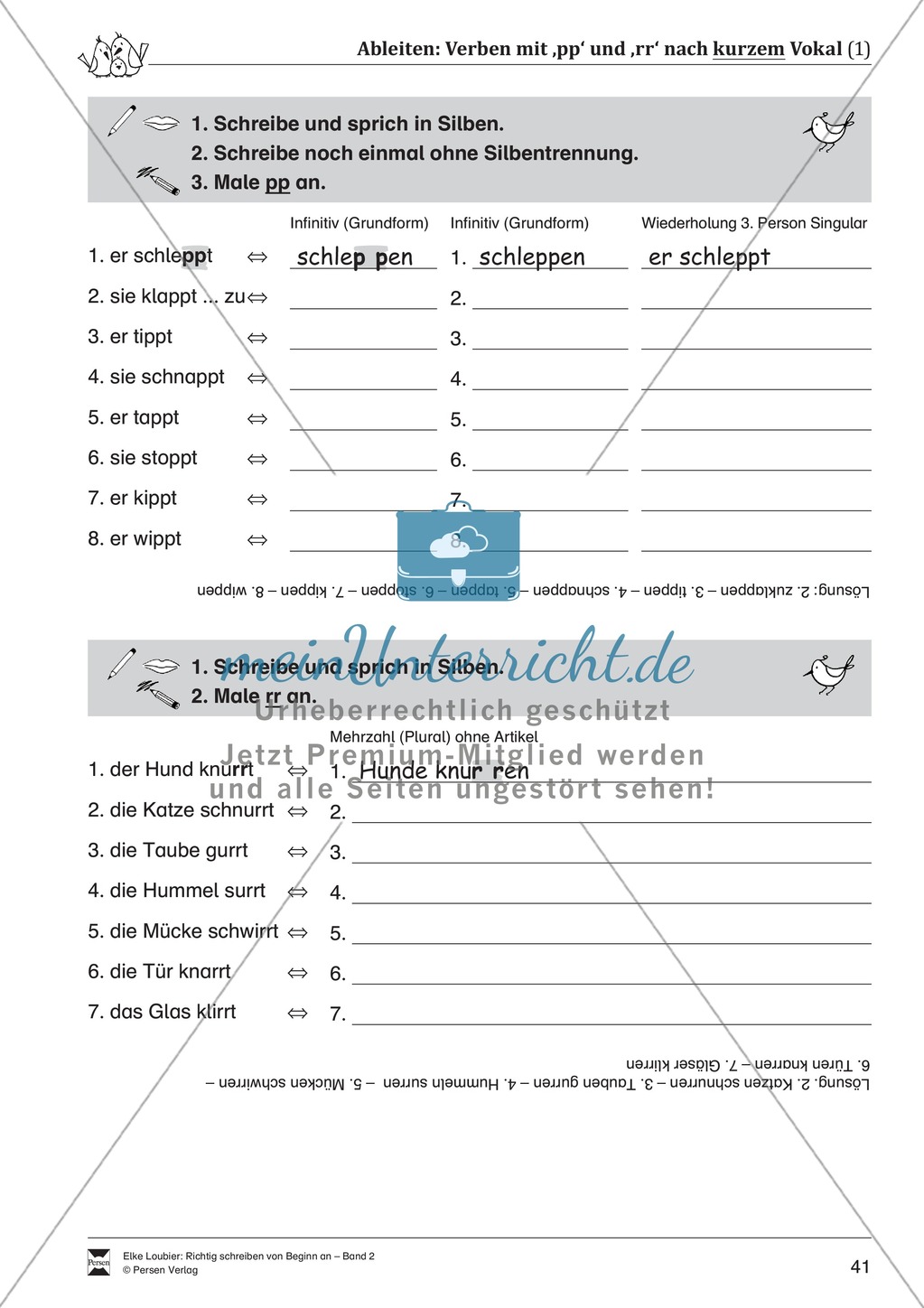 Rechtschreibung üben: Rechtschreibstrategie