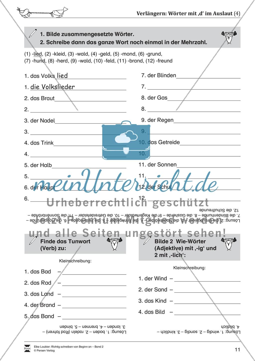 Wörter mit ‚d‘ im Auslaut Preview 4