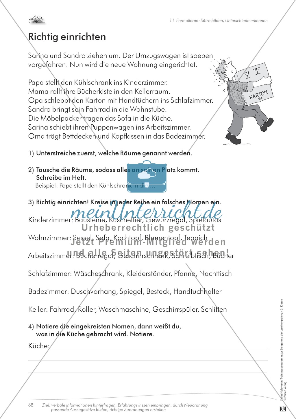 Lesekompetenz aufbauen: Sätze formulieren Preview 1