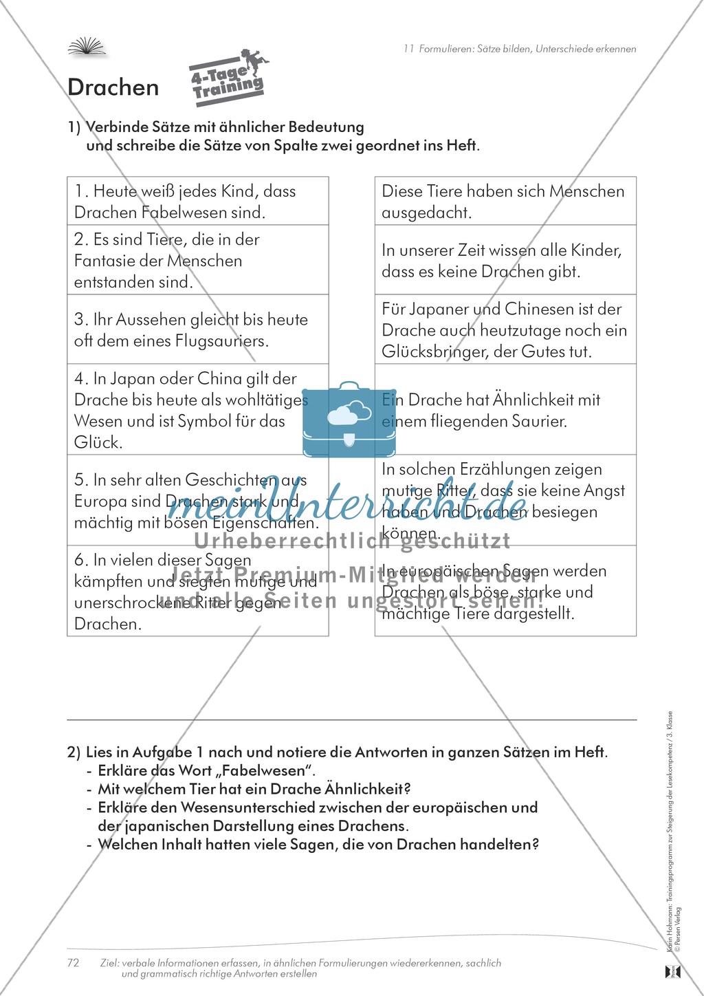 Lesekompetenz aufbauen: Sätze formulieren Preview 5
