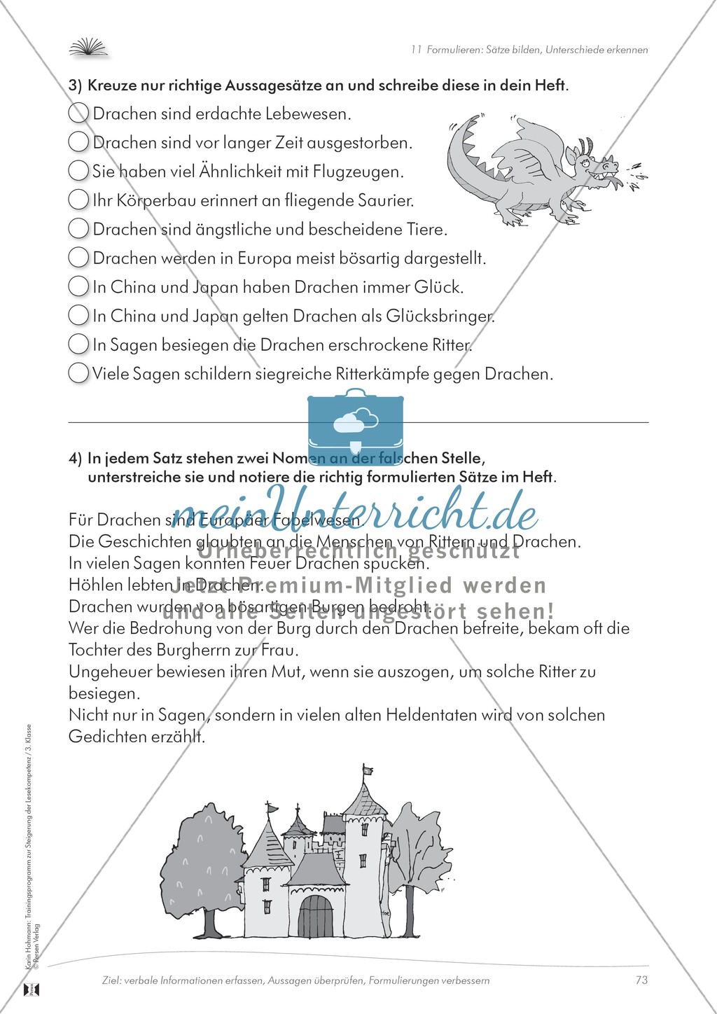 Lesekompetenz aufbauen: Sätze formulieren Preview 6