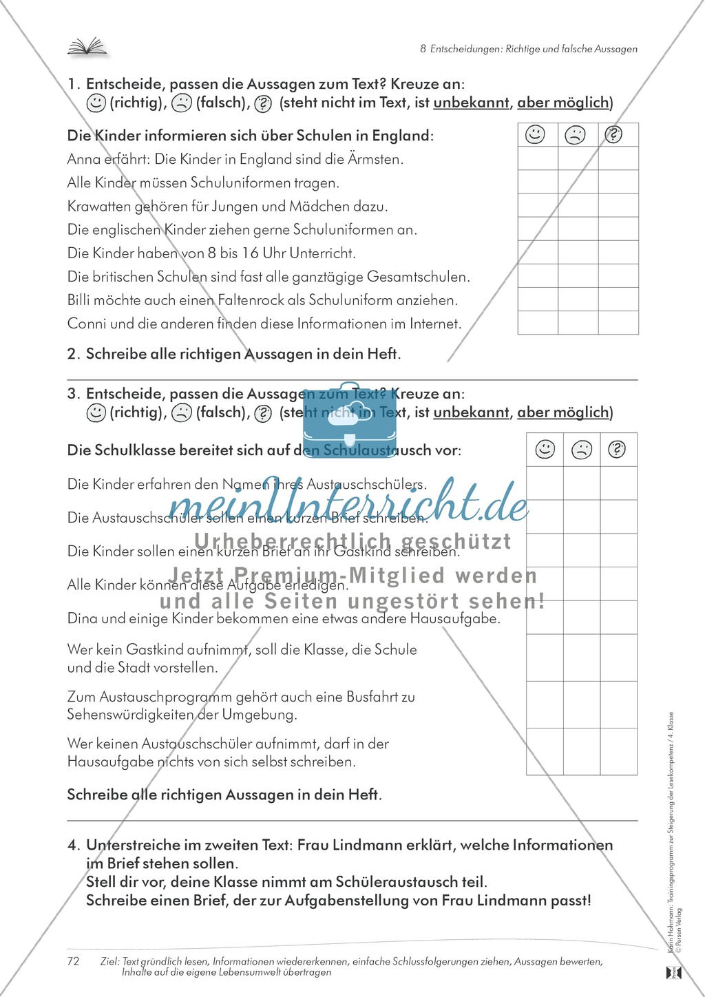 Lesekompetenz aufbauen - richtige Aussagen erkennen: Till Eulenspiegel Preview 16