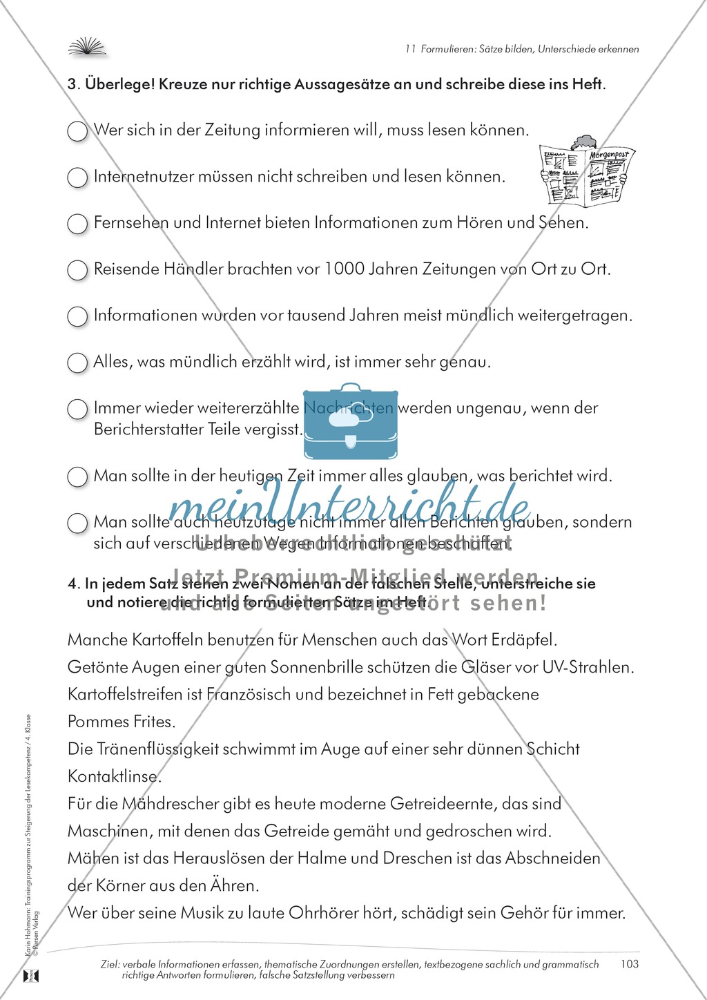 Lese- und Schreibkompetenz aufbauen - Sätze formulieren Preview 8
