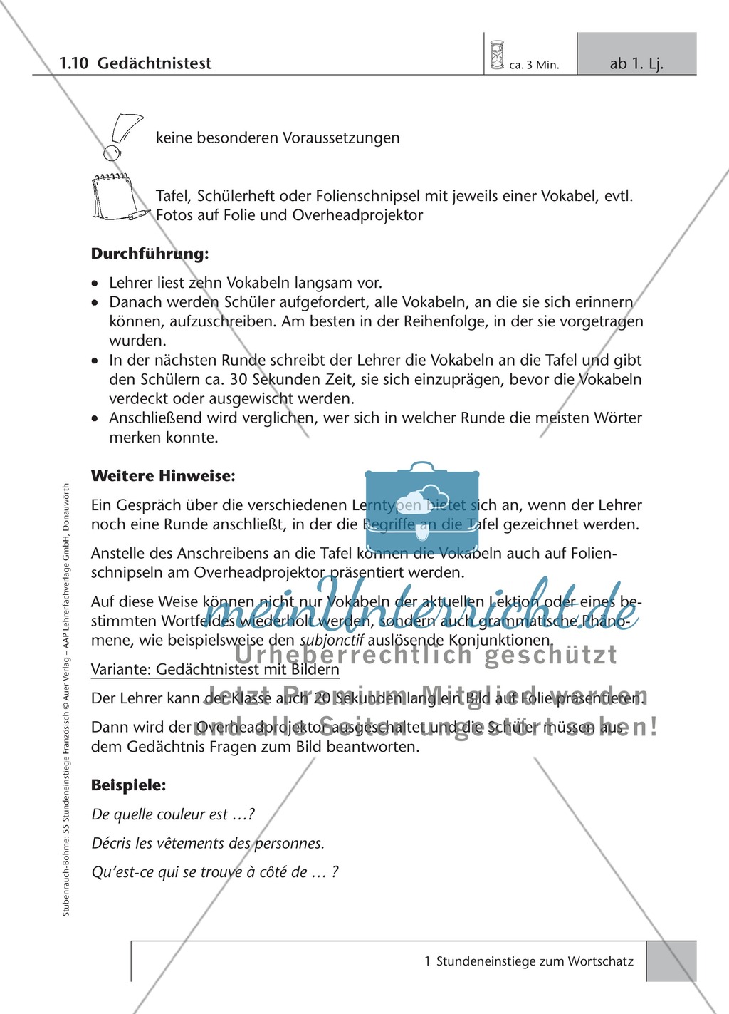5-minütige Stundeneinstiege zum Wortschatz ab dem 1.Lernjahr. Preview 10