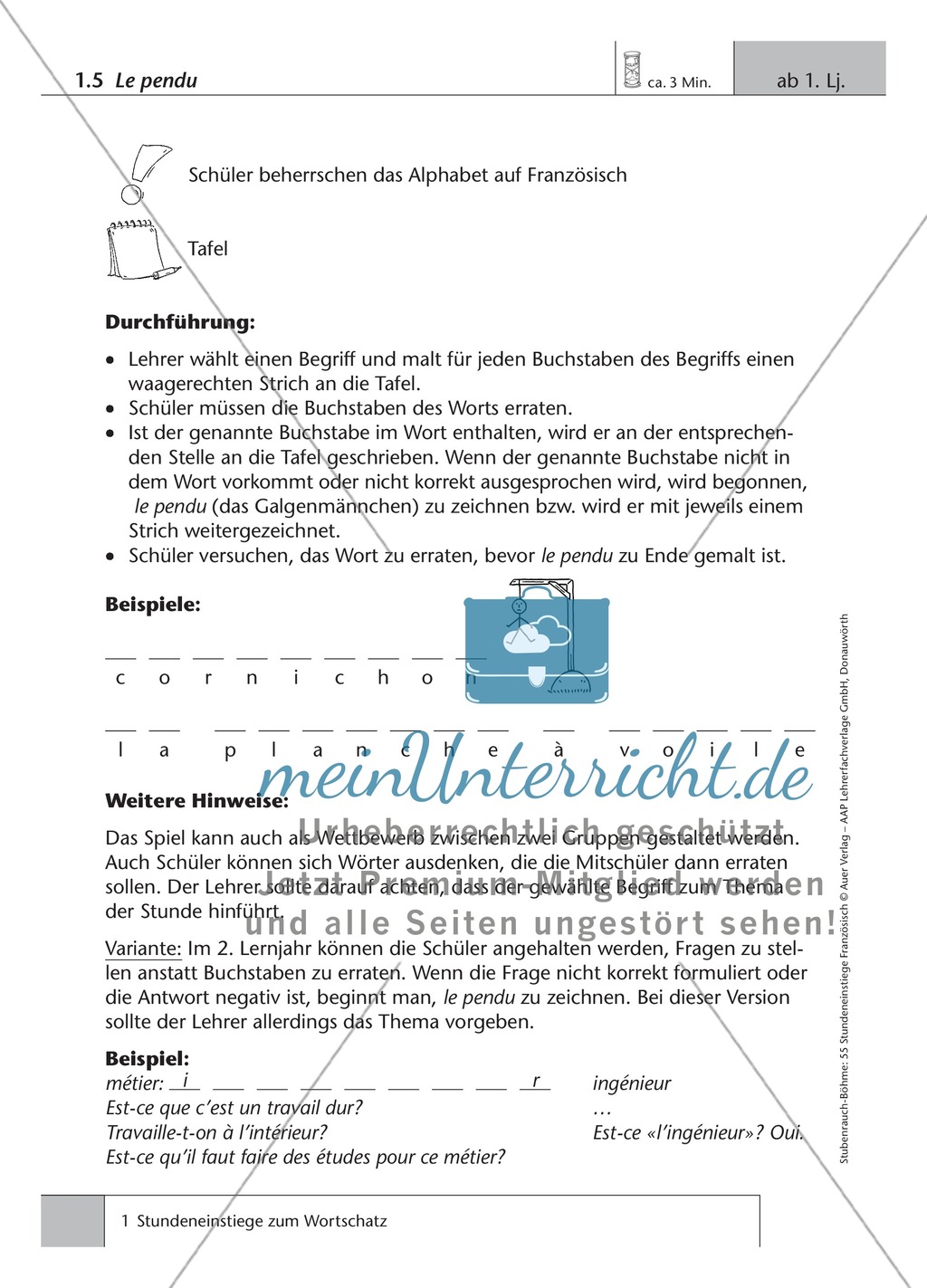 5-minütige Stundeneinstiege zum Wortschatz ab dem 1.Lernjahr. Preview 5