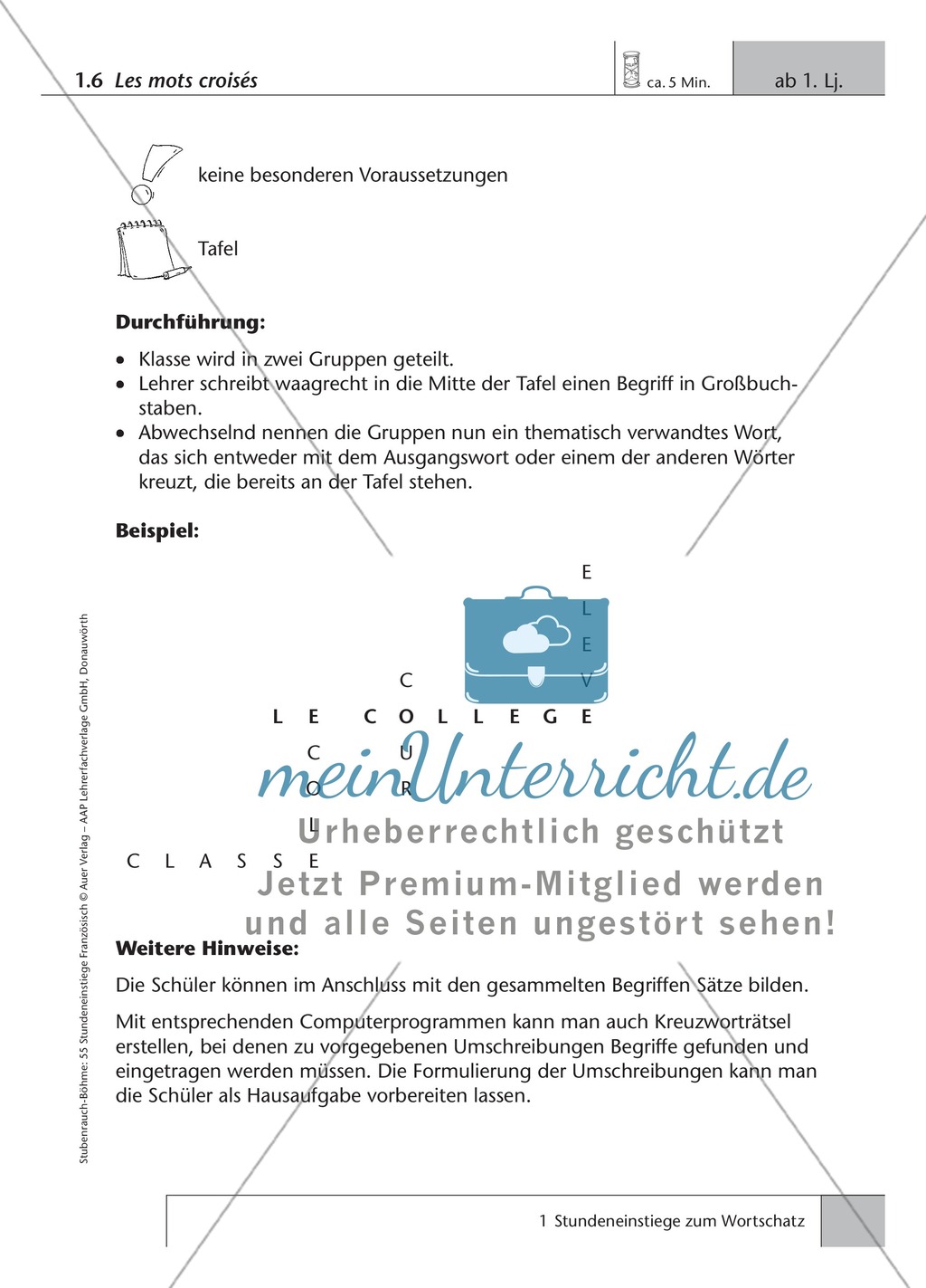 5-minütige Stundeneinstiege zum Wortschatz ab dem 1.Lernjahr. Preview 6