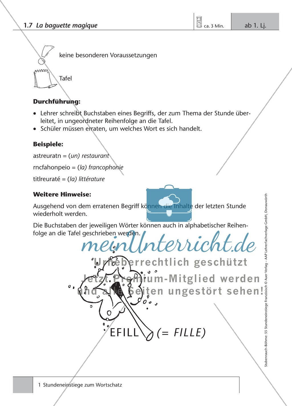 5-minütige Stundeneinstiege zum Wortschatz ab dem 1.Lernjahr. Preview 7