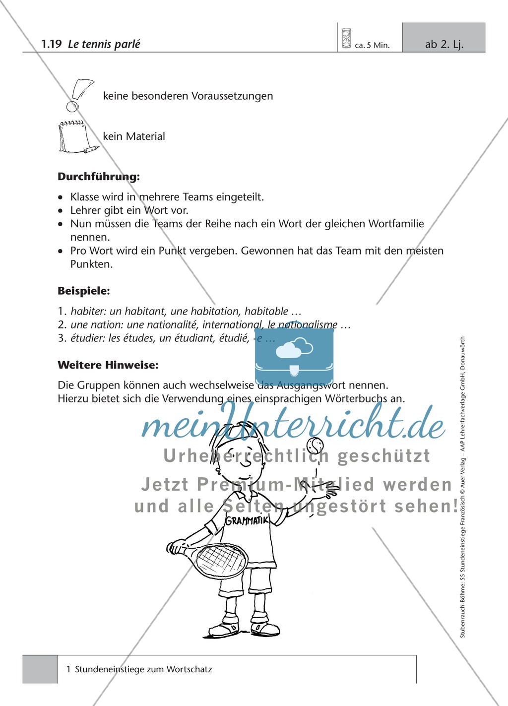 5-münitge Stundeneinstiege zum Wortschatz ab dem 2. Lernjahr. Preview 7