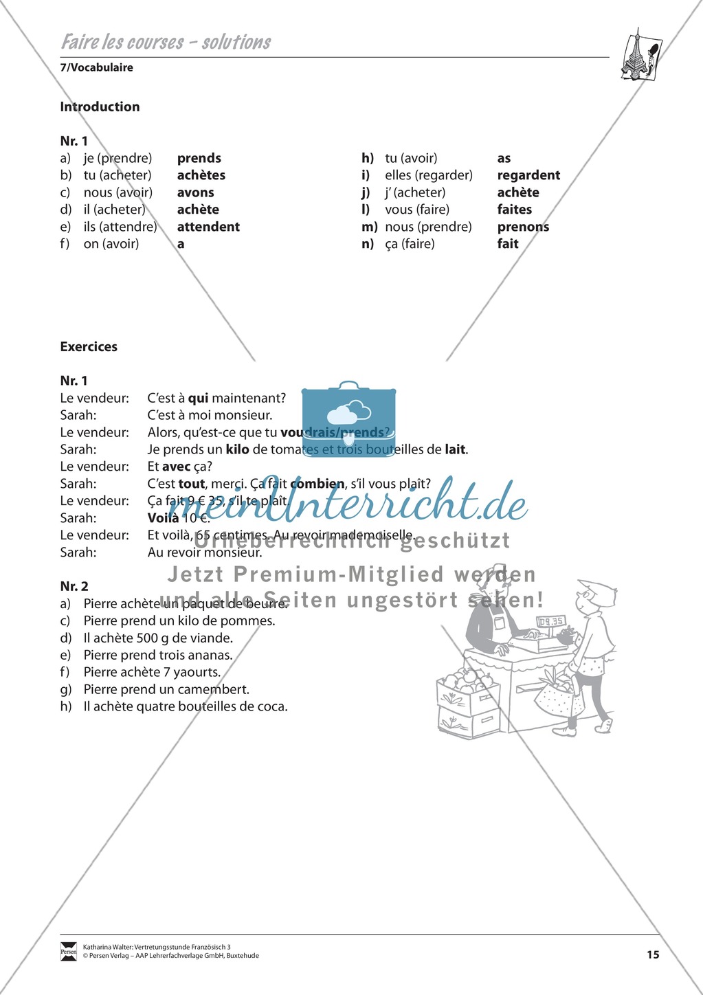 Grammatik für Anfänger: Faire les courses- der Einkauf Preview 3