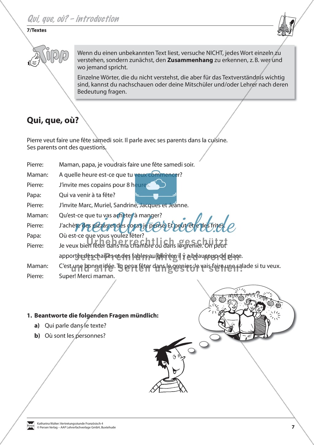 Grammatik für Anfänger: Les interrogatifs Preview 1