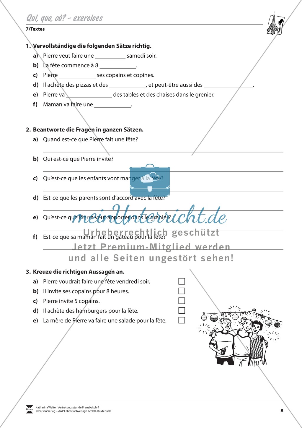 Grammatik für Anfänger: Les interrogatifs Preview 2