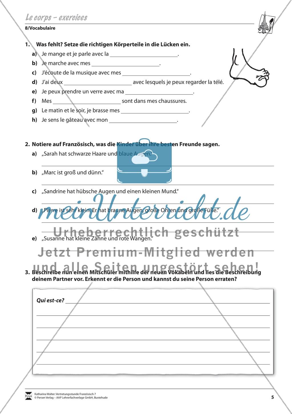 Vertretungsstunde Französisch 7 Preview 7