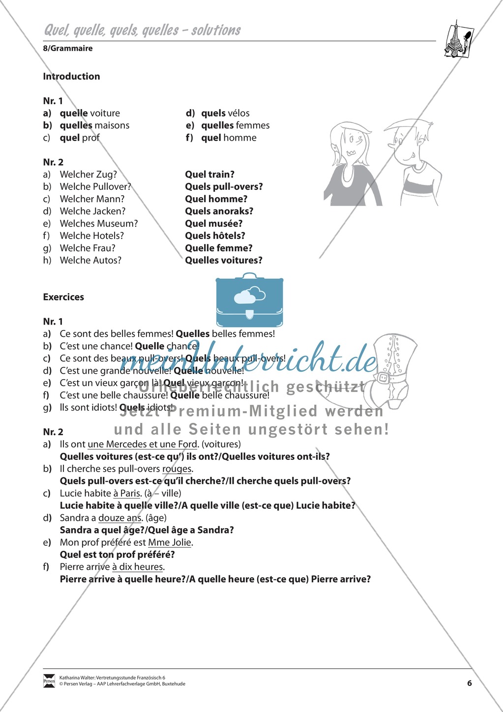 Grammatik für Anfänger: Die Fragewörter quel, quelle etc. Preview 3
