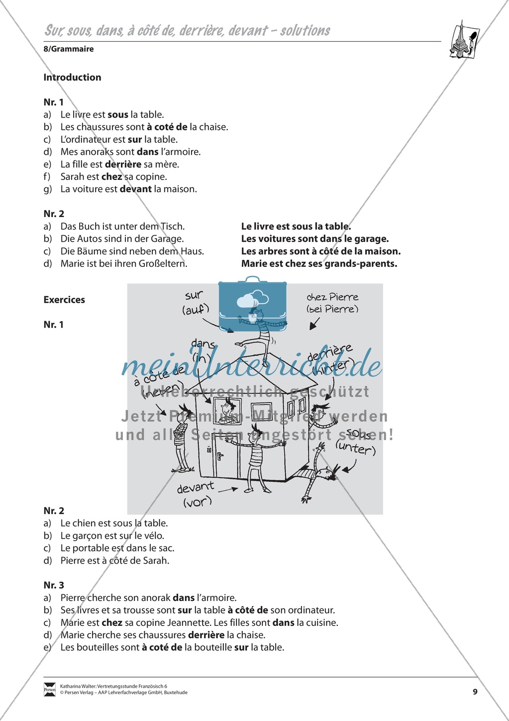 Grammatik für Anfänger: Präpositionen des Ortes Preview 3