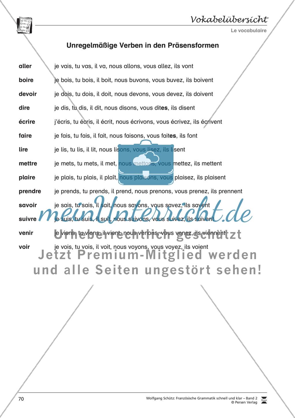 Unregelmäßige Verben Preview 1