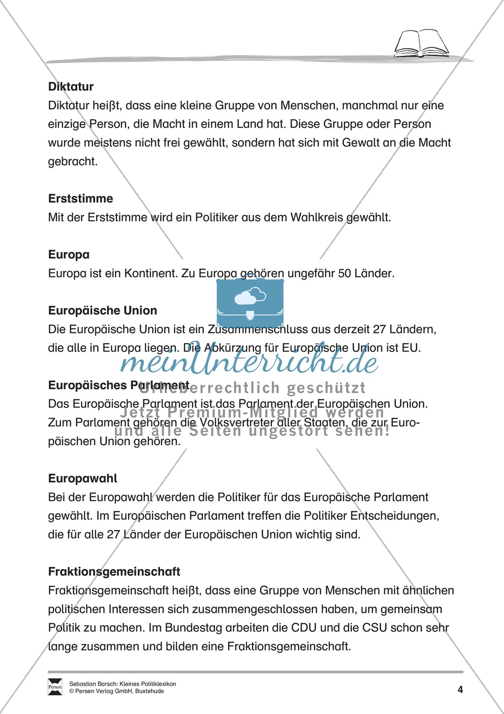 Kleines Politiklexikon: Von