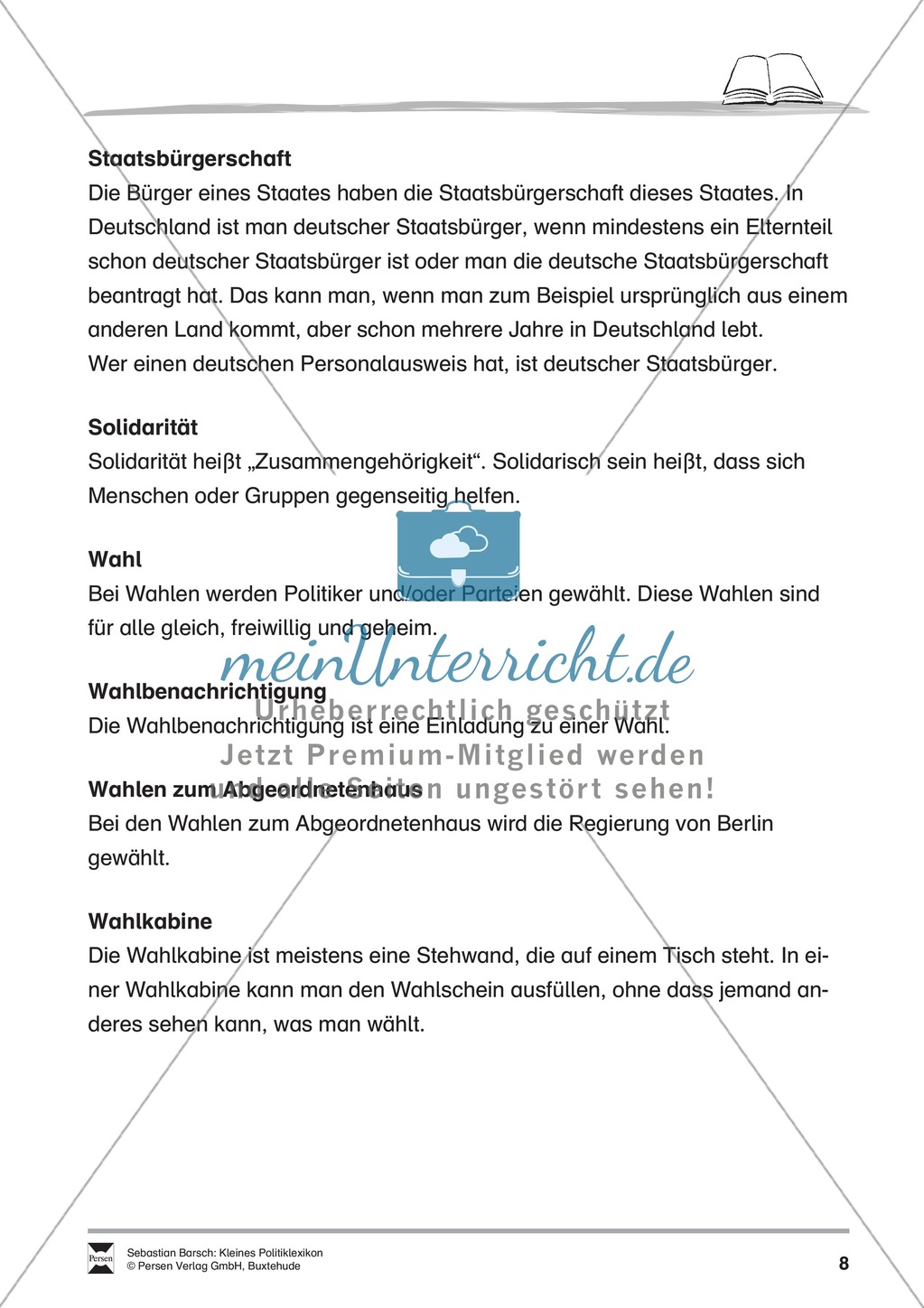 Kleines Politiklexikon: Von