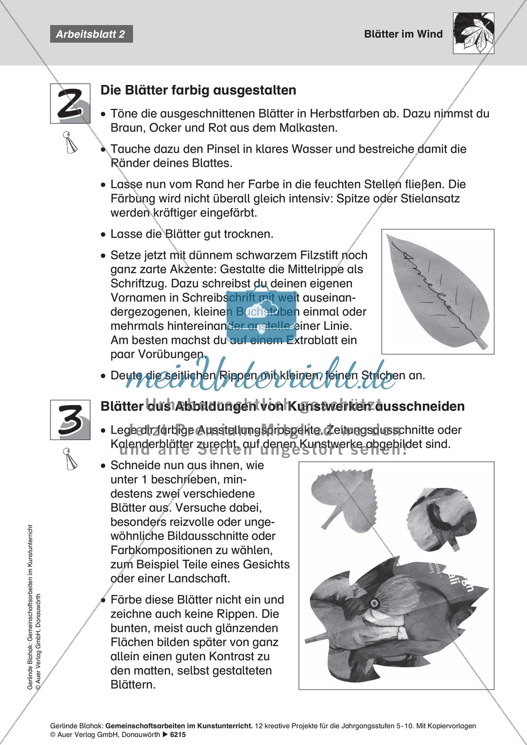 Arbeitsanleitung zur Collage