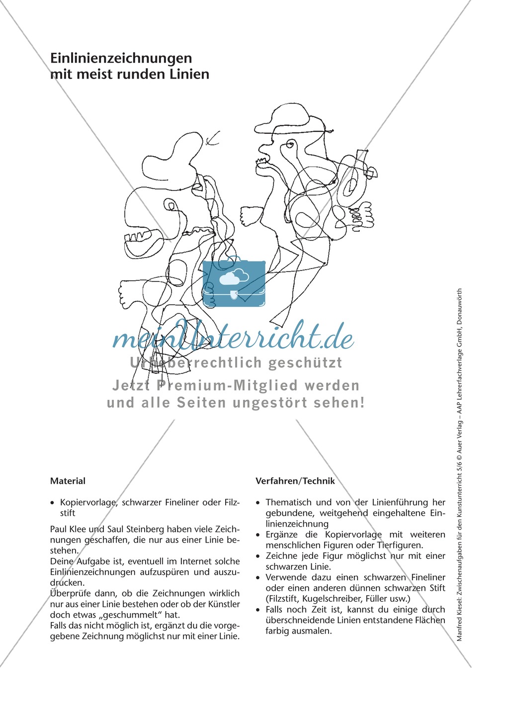 Einlinienzeichnungen mit runden Linien Preview 1