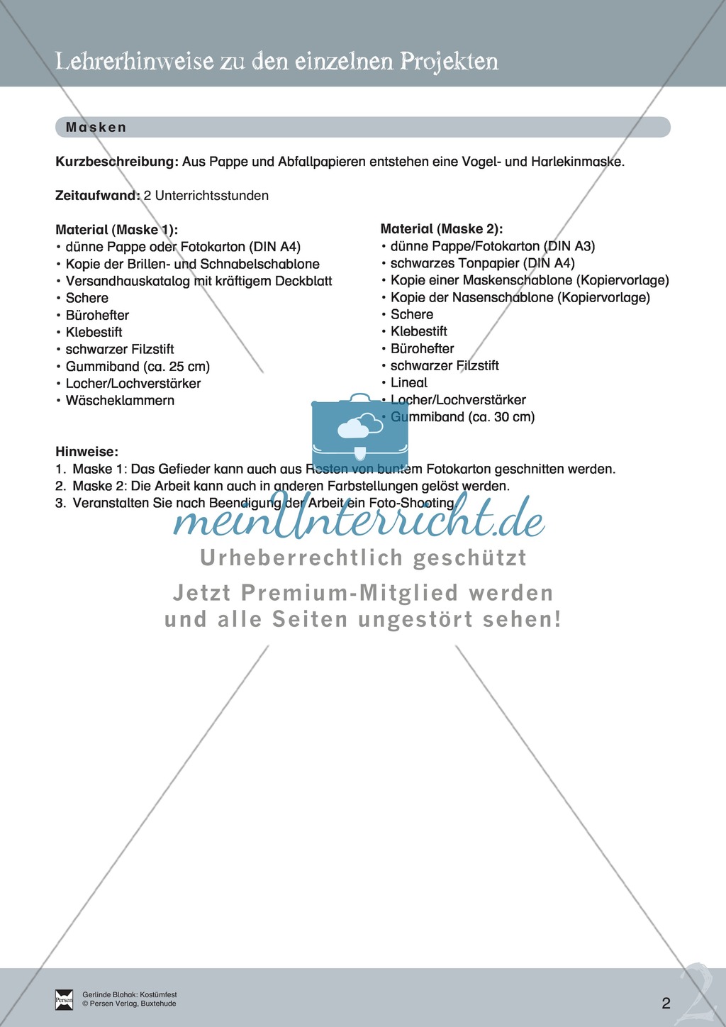 Kostümfest: Masken aus Papier Preview 1