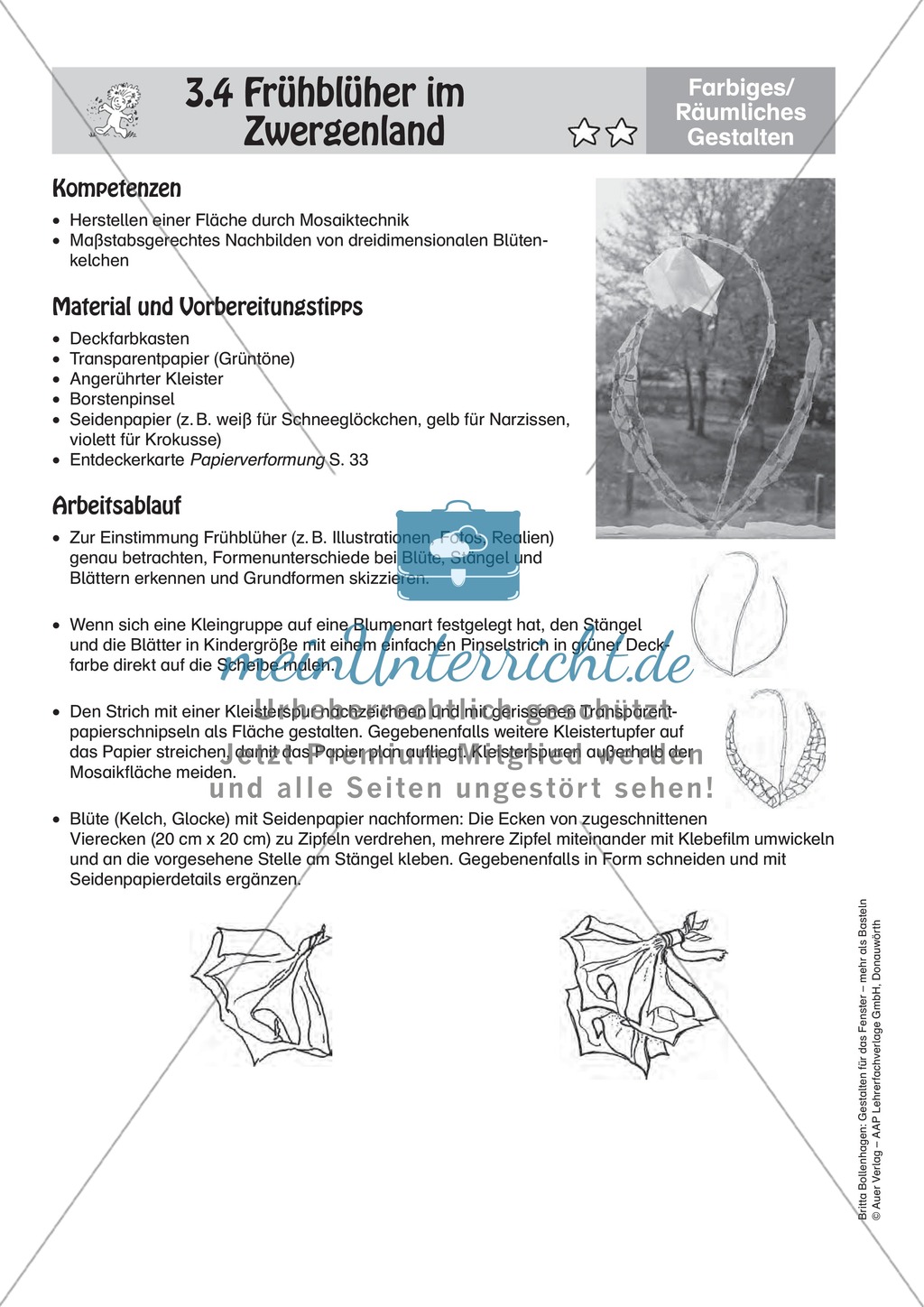 Gestalten mit Papier: Frühblüher im Zwergenland Preview 4