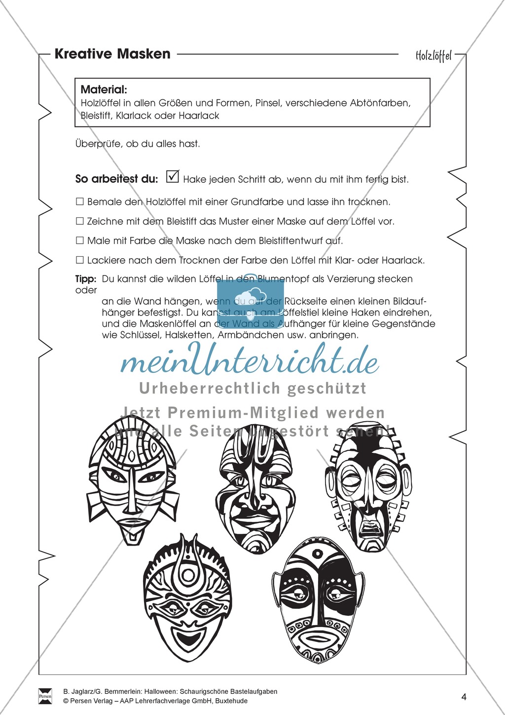 Kreative Masken aus Holzlöffeln Preview 1