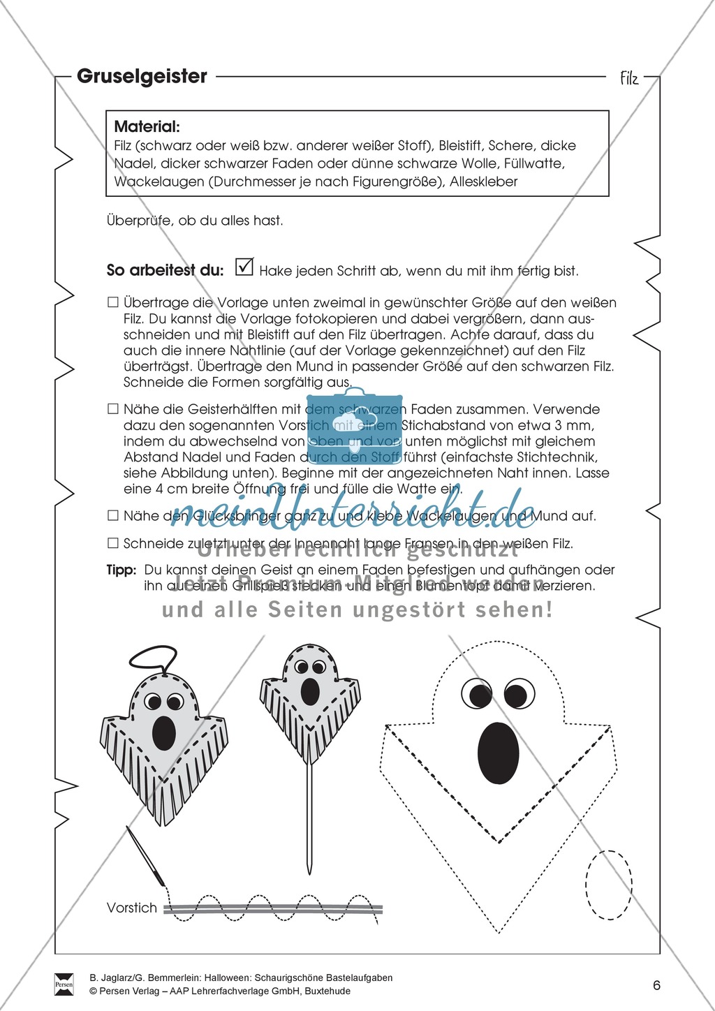 Gruselgeister aus Filz Preview 1