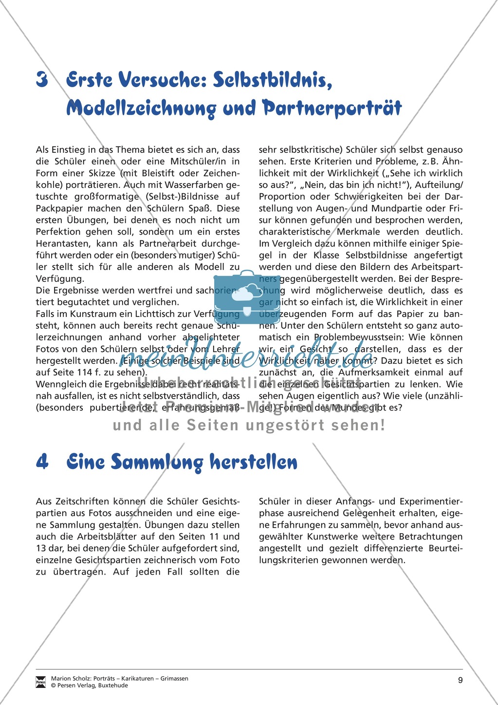Hinweise/Ideen zum Einstieg in das Thema Porträts Preview 1