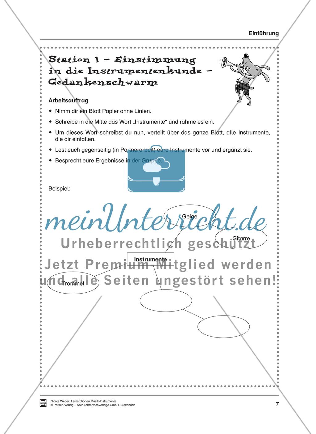 Station 1 & 2: Einstimmung in die Instrumentenkunde – Gedankenschwarm Preview 1
