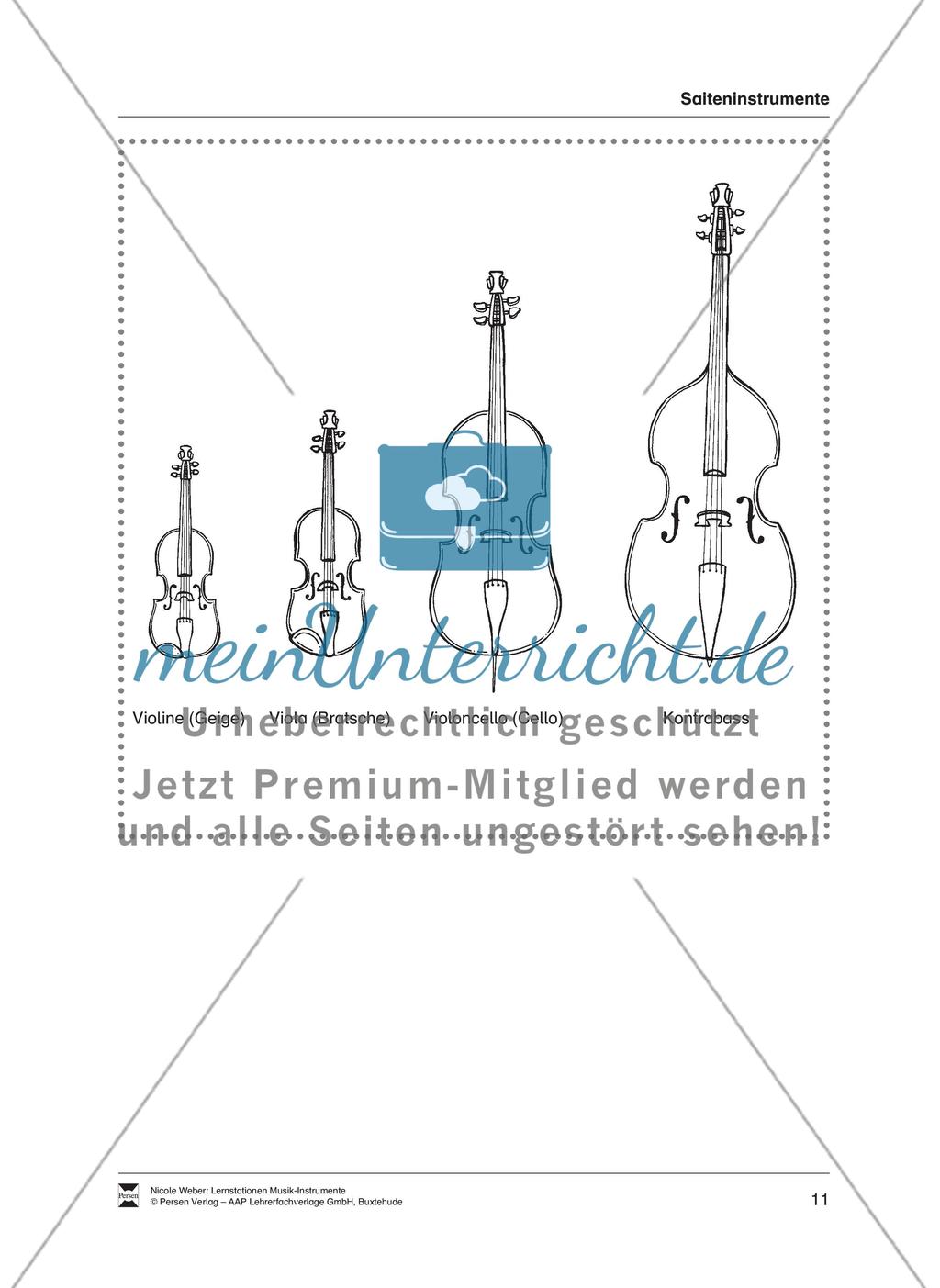 Station 4: Die Familie der Violinen: Violine, Viola, Violoncello, Kontrabass Preview 2