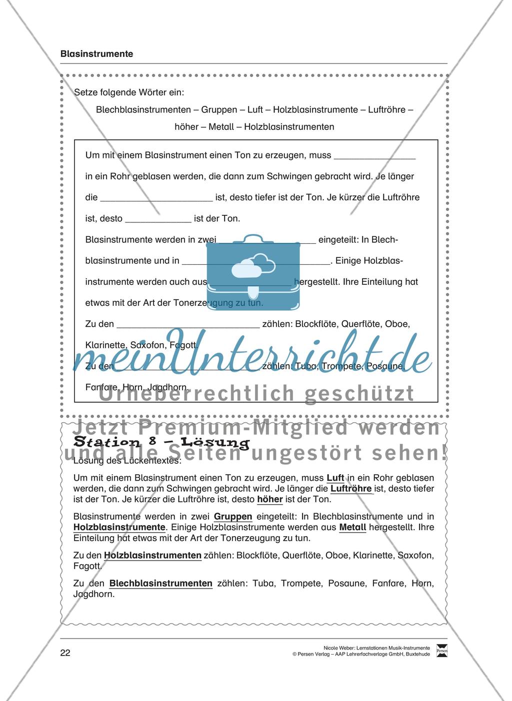Station 8: Einteilung der Blasinstrumente Preview 2